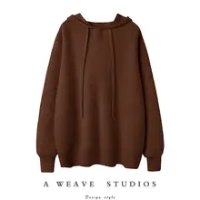 特別な日本製メラードニットフード付きカシミアセーター【厚手・女性用】