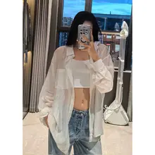 フィットの長袖シャツ【フレンチスタイル・ダブルポケット・日焼け防止】