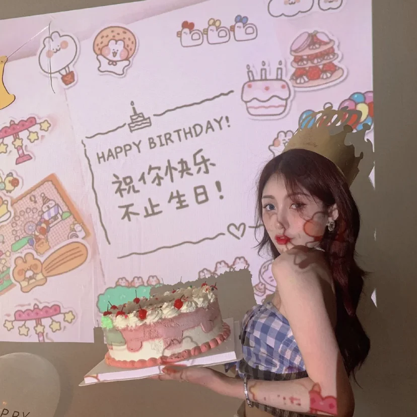 誕生日プロジェクターライト：撮影背景・クリエイティブデコレーションに最適な3セクション7#バッテリー付きモデル