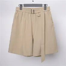 ハーフパンツ メンズ スーツ生地 ドローコード バギー 涼感 ストリート 夏