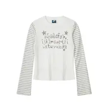 アメリカンレトロ風 ストライプ柄長袖Tシャツ【春用・Y2Kスタイル・スリムフィット・カジュアル】（セットアップ対応）