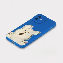 電話ケース 小さな犬 油絵 創造的 カップル向け iPhone 15 Pro Max アップル 13 ファーウェイ Mate 60 シャオミ 14 Pro 新型 12 OPPO グ荣耀 90 一加 11