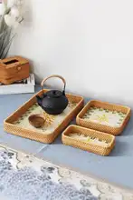 ベトナム製 藤編み果物トレイ【シェルデザイン・家庭用・お菓子収納用】