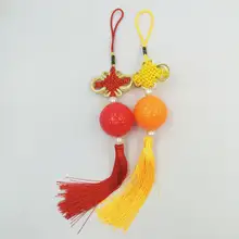 カラフルなゴルフ中国結びボールストラップ【ホルダー付き・赤いギフトボックス】