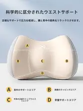 快適なサポート！車載用腰クッション【腰部支え・背もたれ用・頭枕付き】