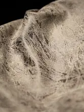 アート風デザインの不規則な裂け目模様の生地【棕色・仿生繊維・レトロスタイル】