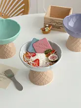 デザートボウル 脚付き インスタ映え 可愛い アイス プリン ヨーグルト フルーツ オートミール