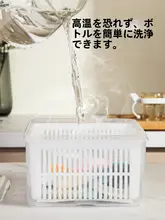 赤ちゃん用哺乳瓶洗浄用高温消毒水切りバスケット【食品グレード・収納ボックス・搾乳器用】