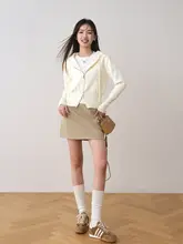 ron ダブルジップフード付きニットカーディガン【カジュアル・長袖】