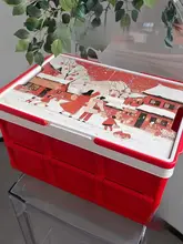 折りたたみキャンプボックス【赤・収納バスケット】