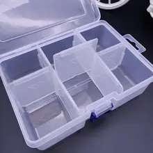 透明プラスチック製 大型仕切り収納ボックス【アクセサリー用・収納ケース】（セットアップ対応）
