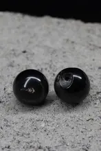 天然黒色牛角製丸型ボタン【高級感ある中国風・民族衣装用】