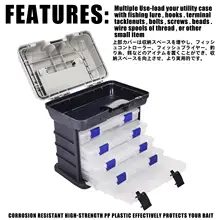 持ち運び便利な釣り具ボックス【四層収納・ルアー用・海釣り向け】