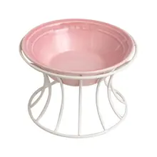 陶製ペット用猫食器【撥水・防倒れ設計・大口径・高台タイプ】