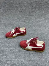 真皮スエードのレースアップフラットシューズ【カジュアル・春夏用・軽量】