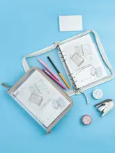 多機能収納ポーチ【A6手帳・写真資料用】
