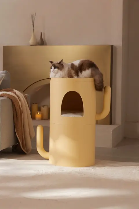 猫用封閉式ベッド【多頭飼い対応・夏用・ヴィラタイプ】