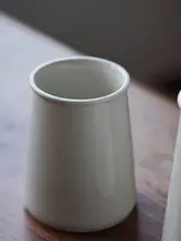景德鎮製 陶器の箸立て【家庭用・草木灰色・3点収納】