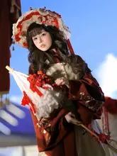 赤いベルベットの長柄レース傘【梅花モチーフ・クラシックデザイン・ロリータスタイル】