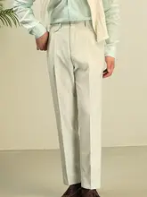 スラックス メンズ ストレートパンツ 無地 ドレープ感 防シワ加工 ノーアイロン スリムフィット ビジネス 通勤 オフィスカジュアル 秋