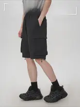 防水加工のメンズカーゴショートパンツ【軽量・ゆったりフィット・多ポケット・ドローコード】