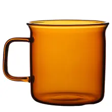 コーヒーカップ アフタヌーンティー使用シーン 耐熱ガラス 透明アンバー色 精巧なデザイン