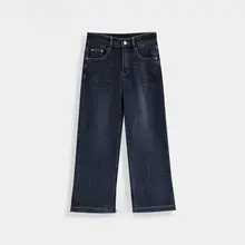 冬用コーディネートに最適！加綿デニムワイドパンツ【通勤スタイル】