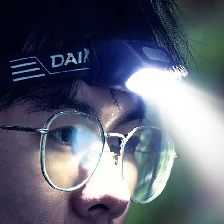 強力アウトドアセンサー搭載 LEDヘッドライト【充電式・夜釣り・登山・キャンプ用】