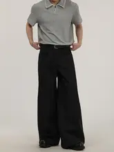 スラックス ユニセックス シンプル ヴィンテージ 上品 バナナシルエット ルーズ ワイド ストレート 通勤 オフィスカジュアル カジュアル 「A carton」