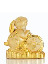 陶製金色うさぎの貯金箱【大サイズ・子供用・おしゃれなインテリア小物】