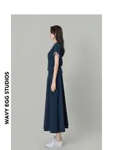 WAVY EGG波浪蛋 Tシャツ【半袖・Aライン・女性用】とスカートの組み合わせ（セットアップ対応）