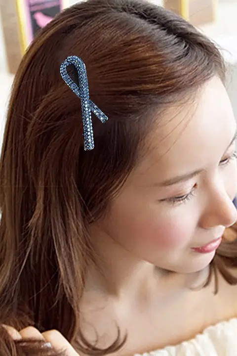 シンプルなリボンヘアクリップ【韓国風・前髪用・後頭部用】