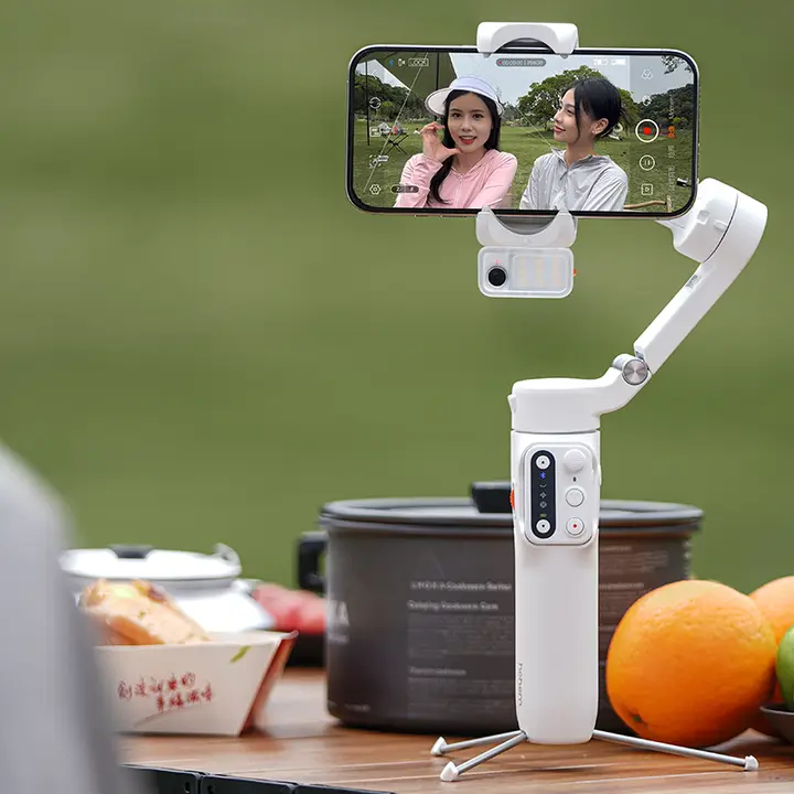 360度全自動回転スマート追尾ギア【ビデオ撮影・顔認識機能・自撮り棒】
