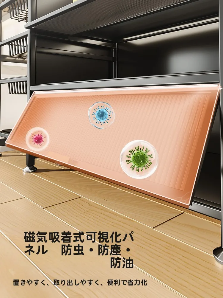 多機能キッチン収納ラック：立型調理テーブルとしての実用性と収納効率