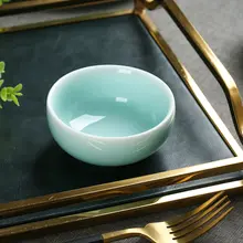 青磁製 小型酒水碗【中華風・陶器・醤油皿】