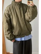 メンズ・レディース冬用フライトジャケット【厚手・無地・スタンドカラー】