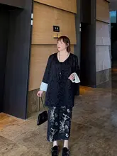 高級感ある国風カーディガン【長袖・ゆったりしたデザイン・復古スタイル】