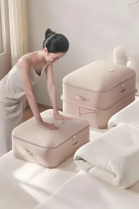 羽毛服用圧縮収納バッグ【家庭用・衣類・布団対応・旅行用】