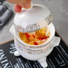 陶器製 蠟燭温熱用食器セット【保温多機能・燕窩炊飯器・一人用】
