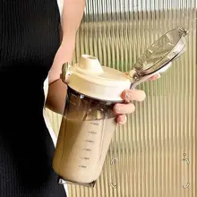 高温対応プロテインシェイカー【フィットネス用・持ち運びに便利・プラスチック製】