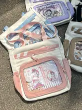 透明デザインの二次元バッジ斜め掛けバッグ【日常使い・女性向け】