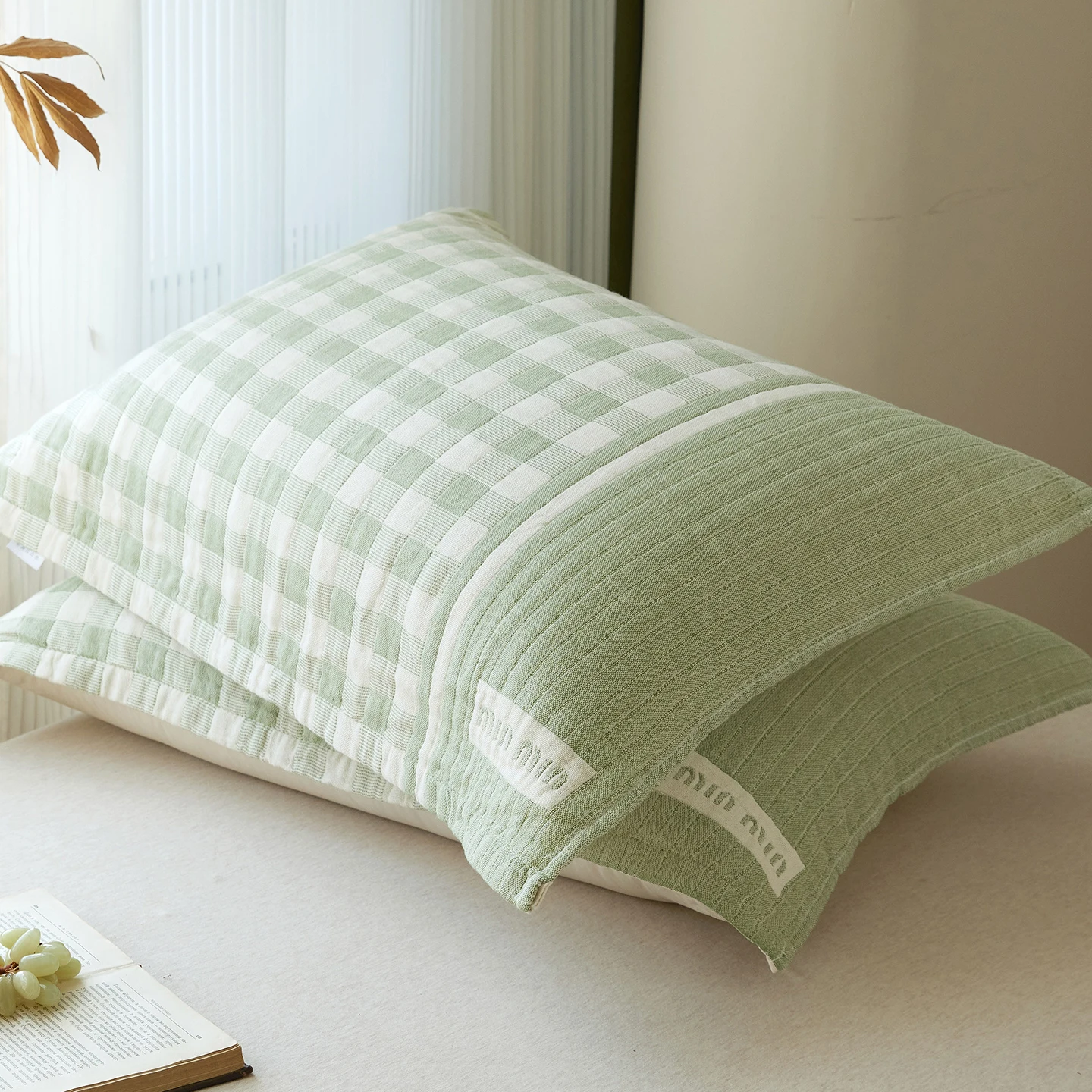 オーダーメイド枕カバー おすすめ：久洲兔 純綿ガーゼ製 52×78cm セットアップ対応