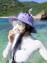夏用ビーチハット【大きなつば・日焼け防止・速乾・通気性・防風】