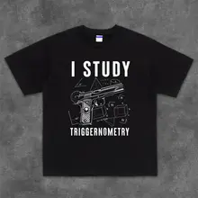数学公式プリント 半袖Tシャツ【クルーネック・銃デザイン・コットン】