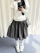 ストライプ切替デザインの長袖Tシャツ【カラフルなグラフィティ・Y2Kスタイル・通勤用】（セットアップ対応）