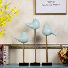 可愛い陶製の小鳥の置物【手作り・インテリアデコレーション用】