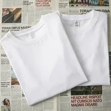 極上の柔らかさの白いコットン半袖Tシャツ【小さな襟・ユニセックス・シンプルデザイン】