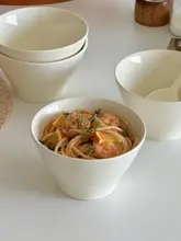 実用的な美しいドンガラ碗【クリームカラー・陶器・ラーメンやスープ用】