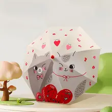 可愛いデザインの晴雨兼用折りたたみ傘【日焼け防止・小さめ】