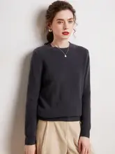 100%ウール製 厚手ニットセーター【秋冬用・クルーネック・ゆったりフィット】